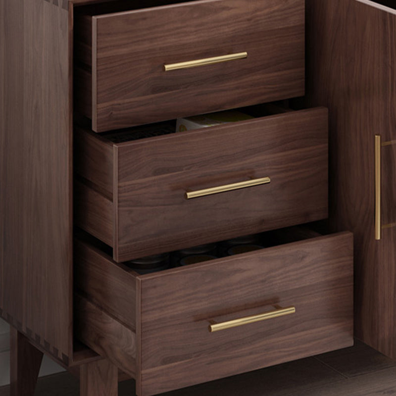 Contemporary Dining Buffet Solid Wood Sideboard Table with Cabinets and Drawers Clearhalo 'buffet_sideboard' 'Buffets & Sideboards' 'furn' 'furn_buffet_sideboard' 'Furniture' 'Kitchen & Dining Furniture' 6348150