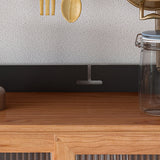 Tavolo da sideboard moderno a buffet in legno massiccio con armadi e cassetti