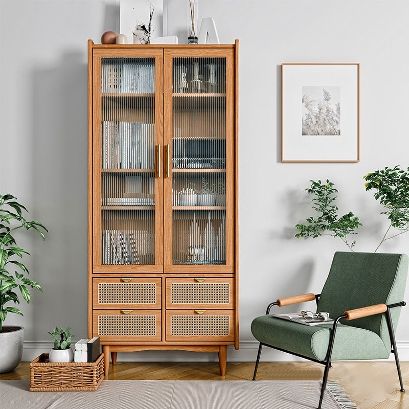 TABELLO DI SIDEBITÀ MODERNA CHE IN LEGNO SOLIDE 70 "H buffet da pranzo con armadi e cassetti