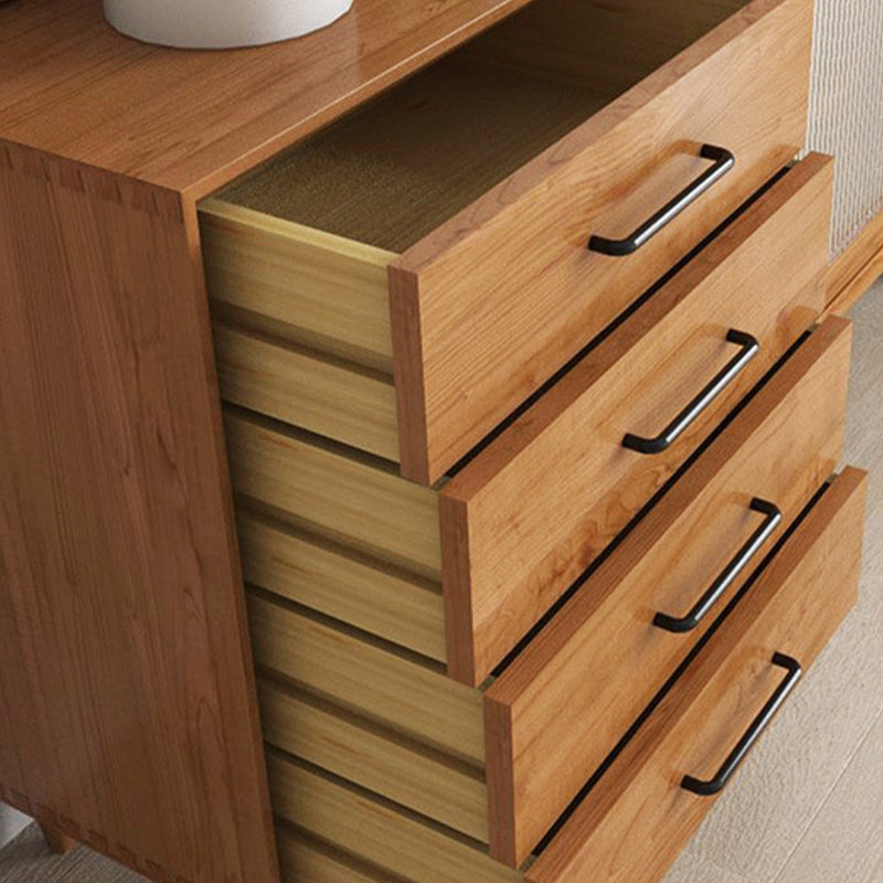 Tavolo da sideboard moderno a buffet in legno massiccio con cassetti e armadi