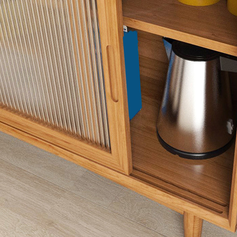 Tavolo da sideboard moderno a buffet in legno massiccio con cassetti e armadi