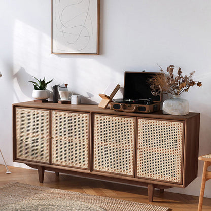 Tavolo da sideboard contemporaneo in legno massiccio a 4 porte a buffet