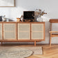 Tavolo da sideboard contemporaneo in legno massiccio a 4 porte a buffet