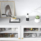 Server a porte di vetro moderno 3 cassetti e 3 mobili porte a buffet