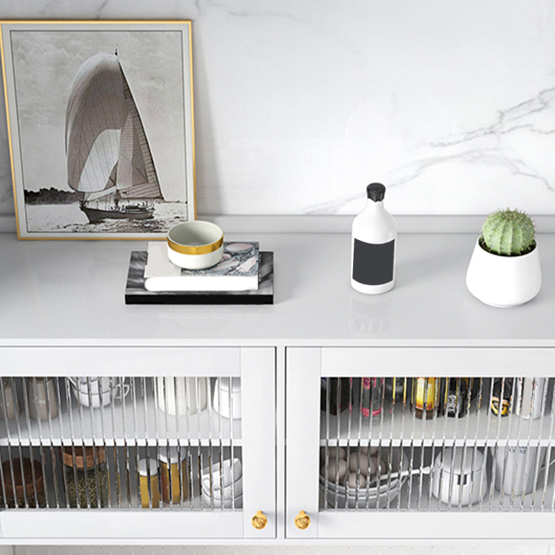 Server a porte di vetro moderno 3 cassetti e 3 mobili porte a buffet