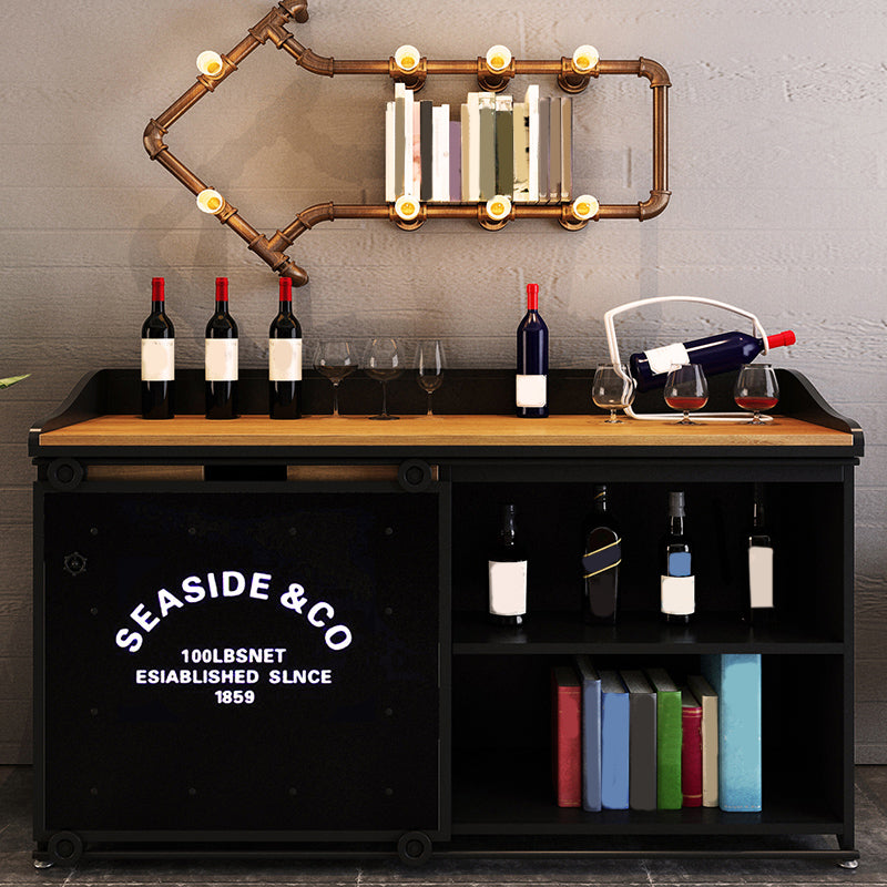 3 Lade Credenza Engineered Wood Board met schuifdeur met open opslag