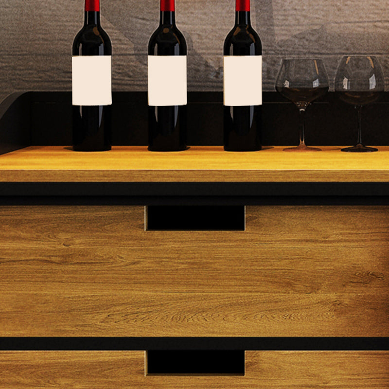 3 Lade Credenza Engineered Wood Board met schuifdeur met open opslag