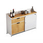 Server da pranzo in legno ingegnerizzato Antique Finitura 1-Drawer Sideboard con spazio di archiviazione aperta