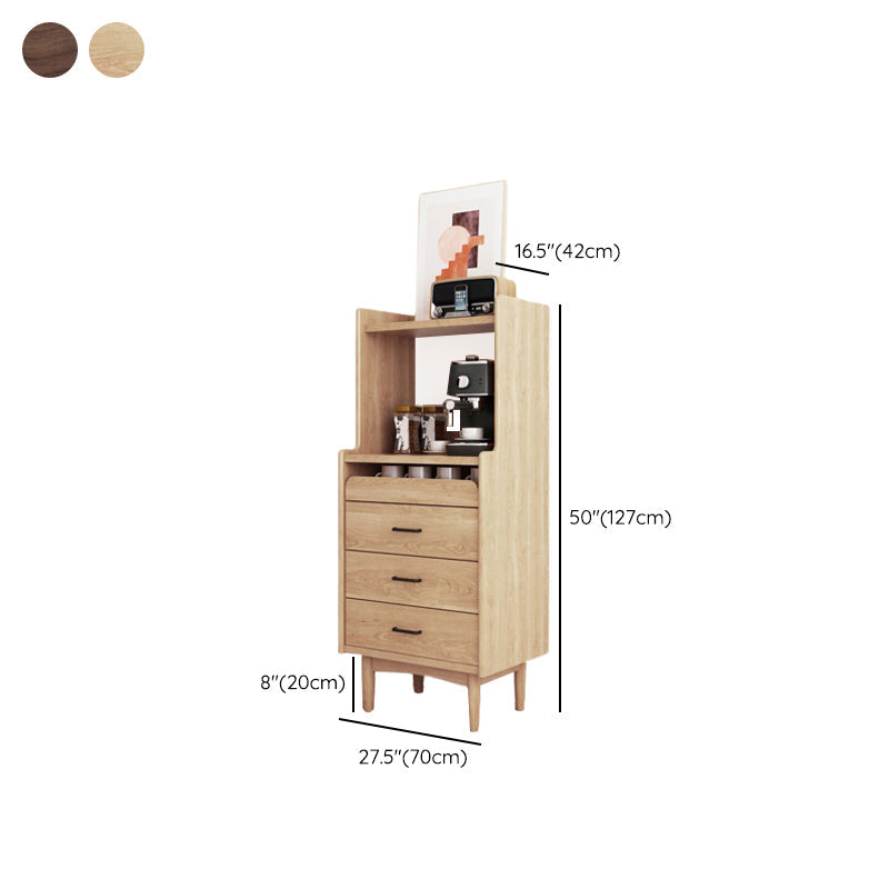 Panneau latéral en bois Modern Minimalist Home Open Bouffe avec tiroirs