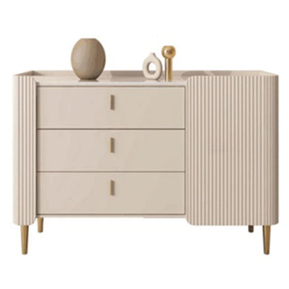 Rectangle Sintered Stone Sideboard Cabinet Luxury Home Side Board with Drawers and Doors 47"L x 16"W x 33"H Clearhalo 'buffet_sideboard' 'Buffets & Sideboards' 'furn' 'furn_buffet_sideboard' 'Furniture' 'Kitchen & Dining Furniture' 6348343