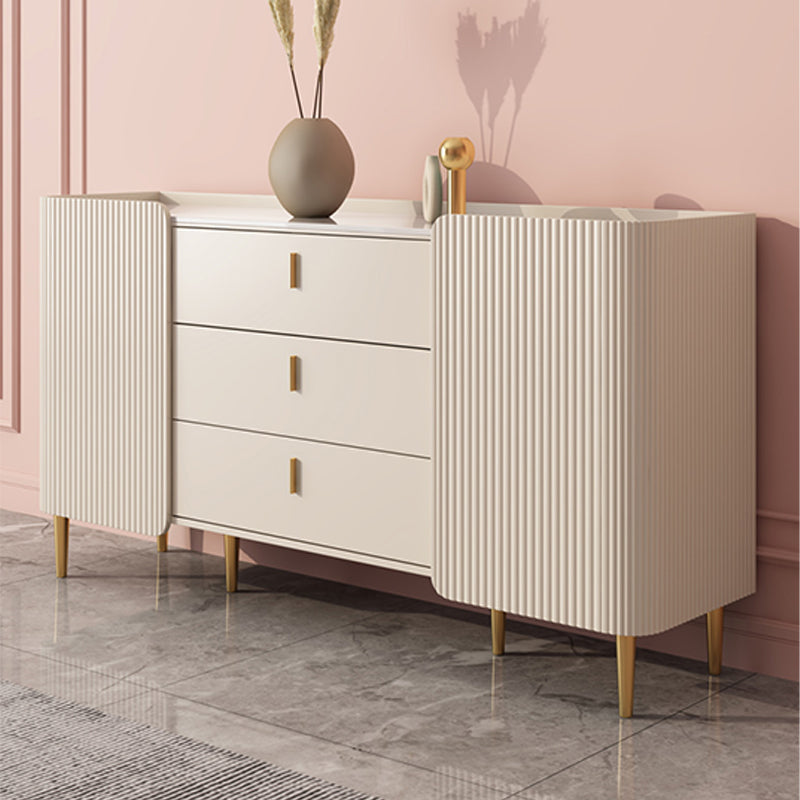 Rectangle Sintered Stone Sideboard Cabinet Luxury Home Side Board with Drawers and Doors Clearhalo 'buffet_sideboard' 'Buffets & Sideboards' 'furn' 'furn_buffet_sideboard' 'Furniture' 'Kitchen & Dining Furniture' 6348345