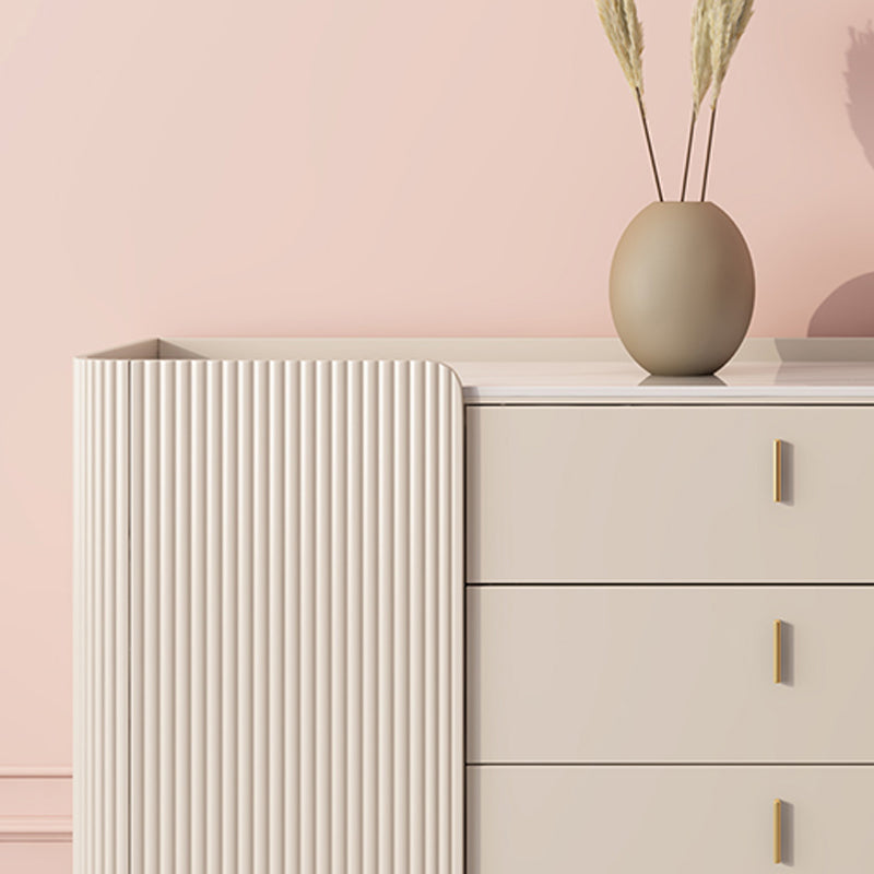 Rectangle Sintered Stone Sideboard Cabinet Luxury Home Side Board with Drawers and Doors Clearhalo 'buffet_sideboard' 'Buffets & Sideboards' 'furn' 'furn_buffet_sideboard' 'Furniture' 'Kitchen & Dining Furniture' 6348350