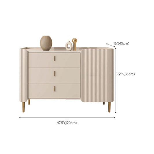Rectangle Sintered Stone Sideboard Cabinet Luxury Home Side Board with Drawers and Doors Clearhalo 'buffet_sideboard' 'Buffets & Sideboards' 'furn' 'furn_buffet_sideboard' 'Furniture' 'Kitchen & Dining Furniture' 6348351