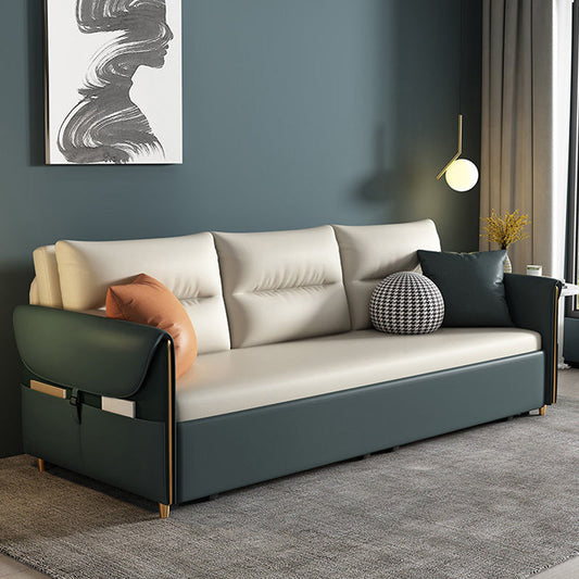 31,5 "H zeitgenössische Kunstleder -Quadrat -Armsofa für die Wohnung für Wohnung