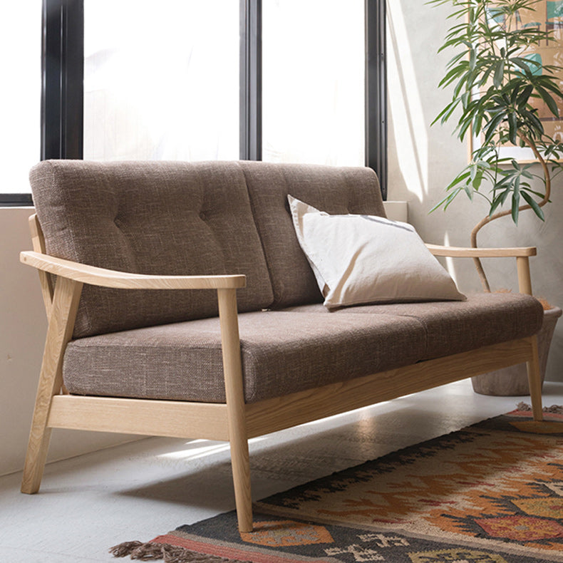 Contemporáneo con mechones con brazo cuadrado en algodón para apartamento