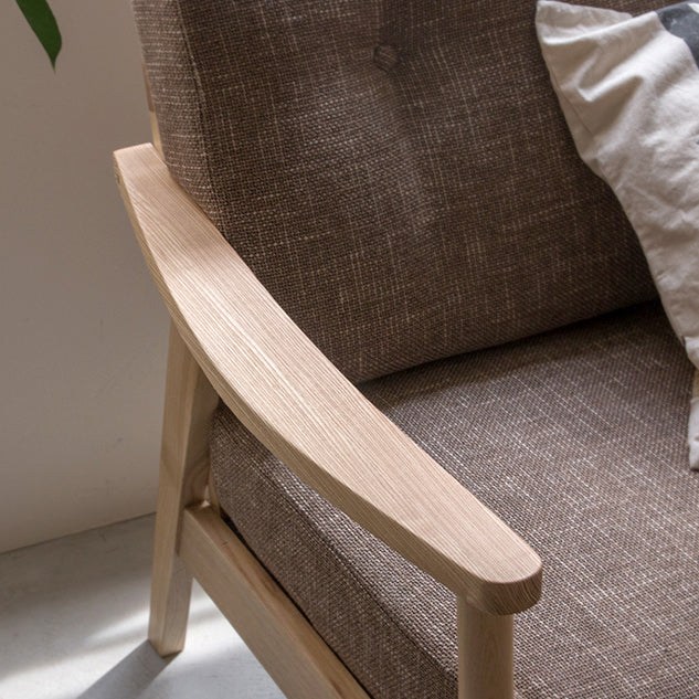 Contemporáneo con mechones con brazo cuadrado en algodón para apartamento