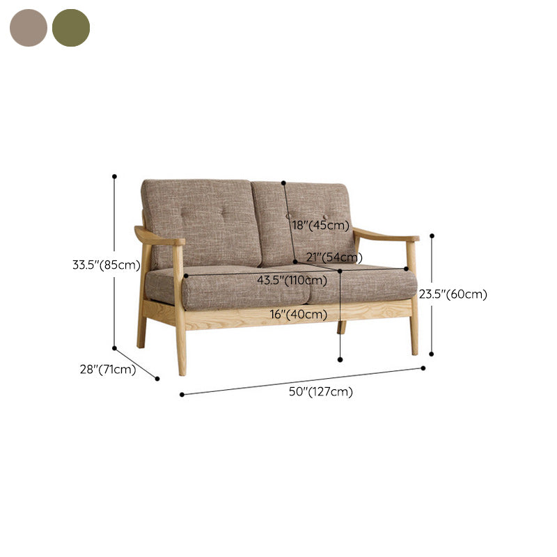 Contemporáneo con mechones con brazo cuadrado en algodón para apartamento