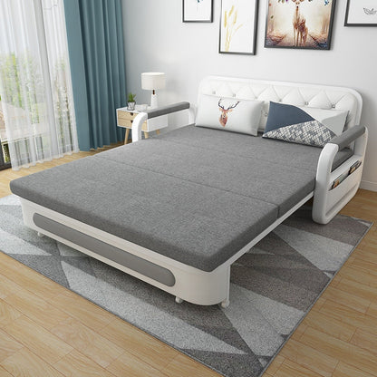 現代的な35.43 "Hコットンブレンドスクエアアームソファベッド用リビングルーム