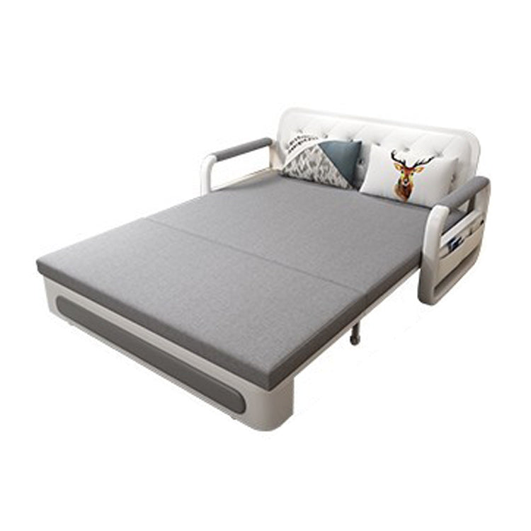 現代的な35.43 "Hコットンブレンドスクエアアームソファベッド用リビングルーム