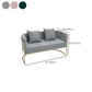 Contemporary 27.55" H Metal Frame Solid Color Velvet Tuxedo Arm Sofa Clearhalo 'furn' 'furn_sofas' 'Furniture' 'Living Room Furniture' 'Sofa' 'sofas' 6348465