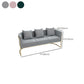 Contemporary 27.55" H Metal Frame Solid Color Velvet Tuxedo Arm Sofa Clearhalo 'furn' 'furn_sofas' 'Furniture' 'Living Room Furniture' 'Sofa' 'sofas' 6348466