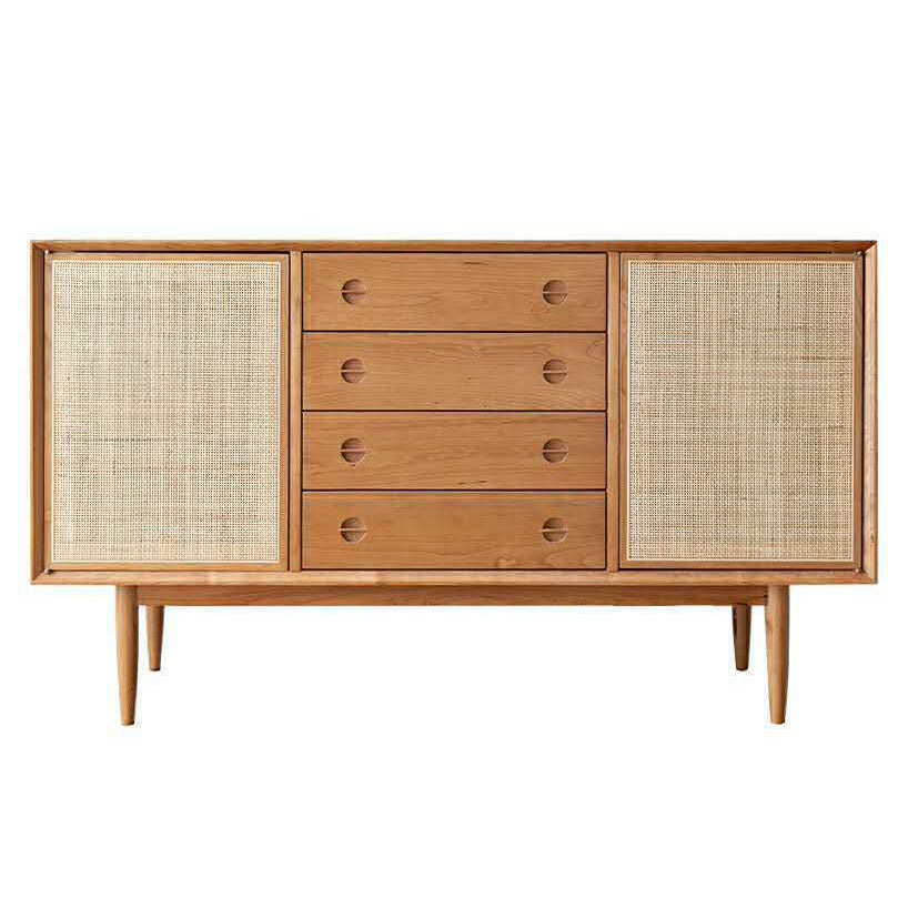 Mid-Century Modern Cabinet Solid Wood 2Shelves With Doors Straight Legs Accent Cabinet Clearhalo 'Cabinets & Chests' 'cabinets_chests' 'furn' 'furn_cabinets_chests' 'Furniture' 'Living Room Furniture' 6348667
