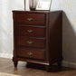 Dark Brown 3/4/5 Drawer Chest 26.57" Wide Solid Wood Accent Chest 4 Clearhalo 'Cabinets & Chests' 'cabinets_chests' 'furn' 'furn_cabinets_chests' 'Furniture' 'Living Room Furniture' 6348687