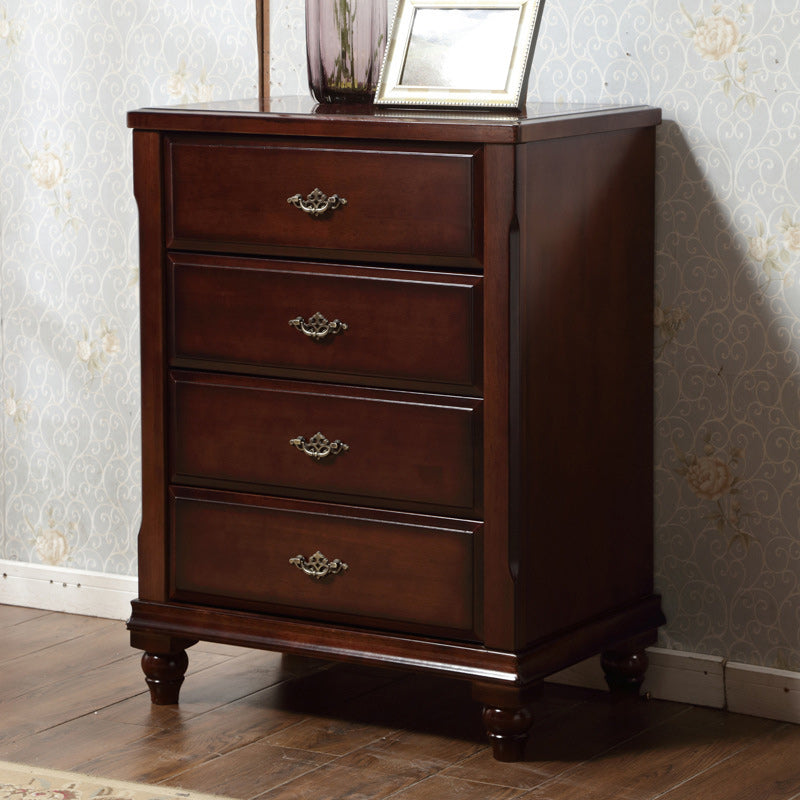 Dark Brown 3/4/5 Drawer Chest 26.57" Wide Solid Wood Accent Chest 4 Clearhalo 'Cabinets & Chests' 'cabinets_chests' 'furn' 'furn_cabinets_chests' 'Furniture' 'Living Room Furniture' 6348687