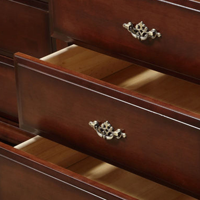 Dark Brown 3/4/5 Drawer Chest 26.57" Wide Solid Wood Accent Chest Clearhalo 'Cabinets & Chests' 'cabinets_chests' 'furn' 'furn_cabinets_chests' 'Furniture' 'Living Room Furniture' 6348693