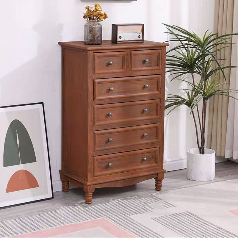 引き出しの長方形のアクセントチェストを備えた現代のチェストノブソリッドウッド