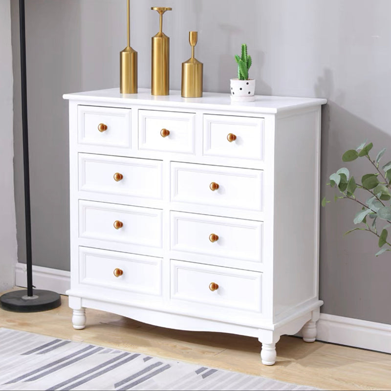 引き出しの長方形のアクセントチェストを備えた現代のチェストノブソリッドウッド