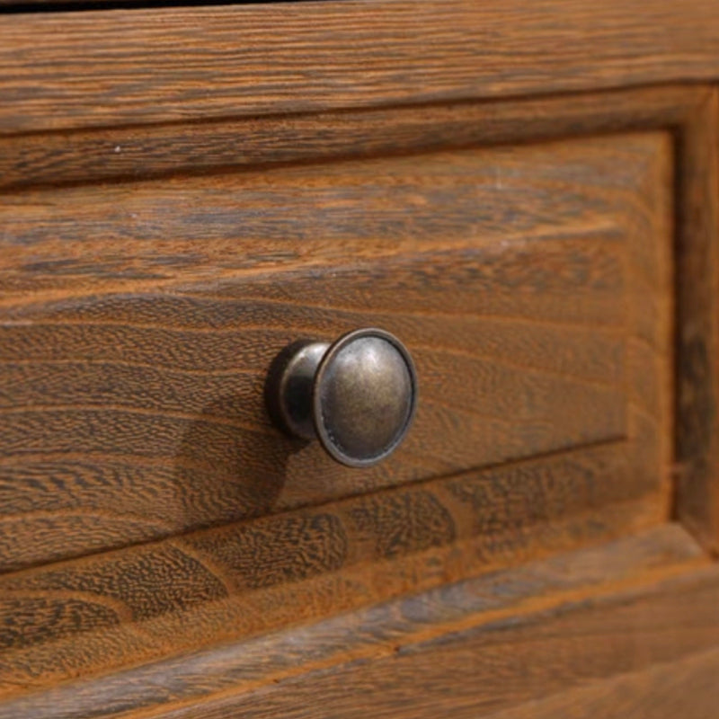 引き出しの長方形のアクセントチェストを備えた現代のチェストノブソリッドウッド