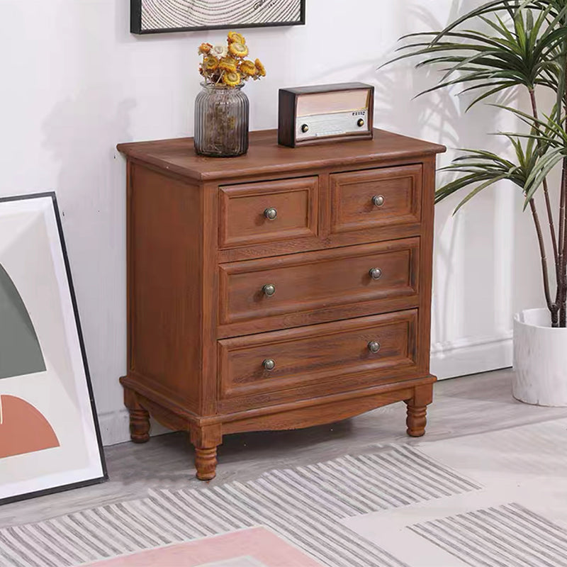 引き出しの長方形のアクセントチェストを備えた現代のチェストノブソリッドウッド