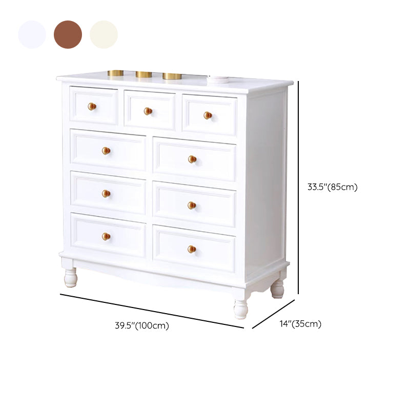 引き出しの長方形のアクセントチェストを備えた現代のチェストノブソリッドウッド