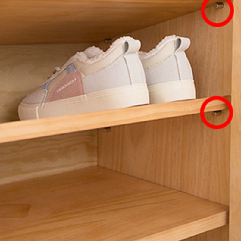 Contemporary Cabinet 4 Shelves With Doors Pine Squared Legs Accent Cabinet Clearhalo 'Cabinets & Chests' 'cabinets_chests' 'furn' 'furn_cabinets_chests' 'Furniture' 'Living Room Furniture' 6348741