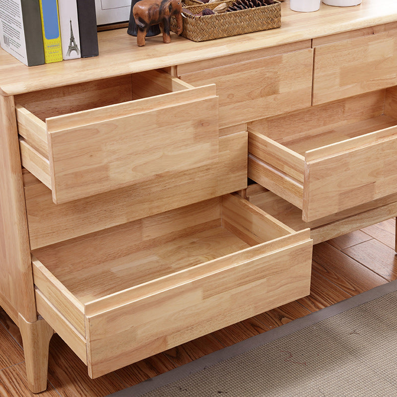 Contemporary Chest Squared Legs Solid Wood Grooves with Drawer Accent Chest Clearhalo 'Cabinets & Chests' 'cabinets_chests' 'furn' 'furn_cabinets_chests' 'Furniture' 'Living Room Furniture' 6348749