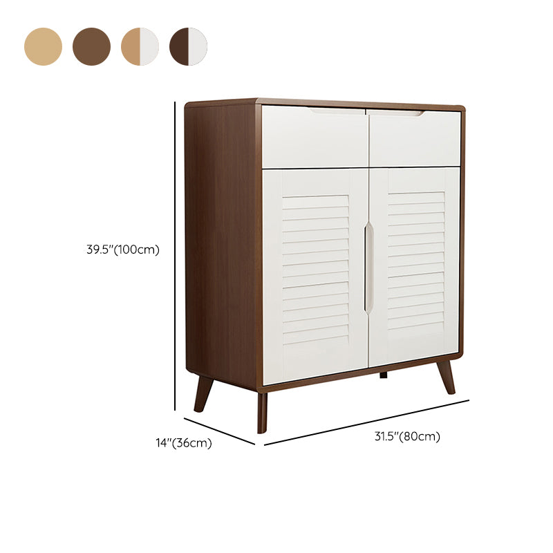 39.37" Tall 2 - Drawer Accent Cabinet Wood Storage Cabinet with 2 Doors Clearhalo 'Cabinets & Chests' 'cabinets_chests' 'furn' 'furn_cabinets_chests' 'Furniture' 'Living Room Furniture' 6348784