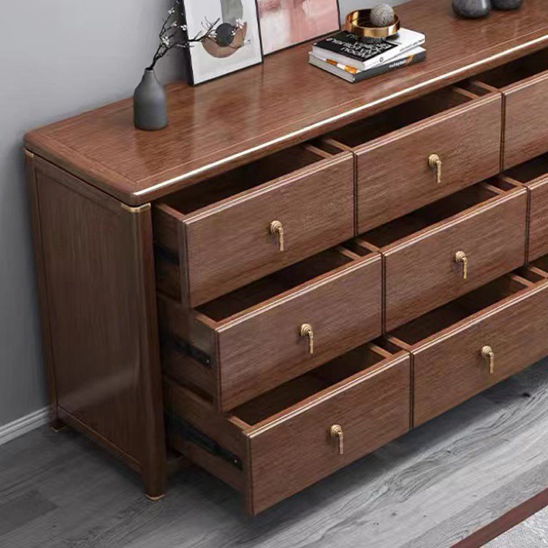 Mid Century Modern Chest Wood Rectangular Chest in Walnut Finish Clearhalo 'Cabinets & Chests' 'cabinets_chests' 'furn' 'furn_cabinets_chests' 'Furniture' 'Living Room Furniture' 6348806