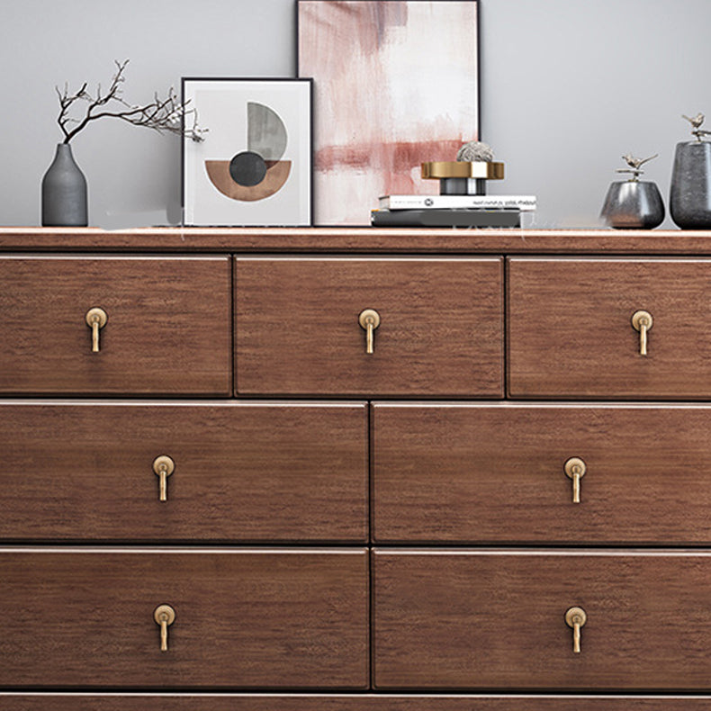 Mid Century Modern Chest Wood Rectangular Chest in Walnut Finish Clearhalo 'Cabinets & Chests' 'cabinets_chests' 'furn' 'furn_cabinets_chests' 'Furniture' 'Living Room Furniture' 6348808