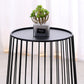 Mid-century Modern Iron Round Coffee Table, Frame Base Cocktail Table Clearhalo 'Coffee & Accent Tables' 'Coffee Tables' 'coffee_tables' 'furn' 'furn_coffee_tables' 'Furniture' 'Living Room Furniture' 6348880