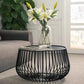 Mid-century Modern Iron Round Coffee Table, Frame Base Cocktail Table Clearhalo 'Coffee & Accent Tables' 'Coffee Tables' 'coffee_tables' 'furn' 'furn_coffee_tables' 'Furniture' 'Living Room Furniture' 6348884