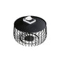 Mid-century Modern Iron Round Coffee Table, Frame Base Cocktail Table 21.5"L x 21.5"W x 14"H Black Clearhalo 'Coffee & Accent Tables' 'Coffee Tables' 'coffee_tables' 'furn' 'furn_coffee_tables' 'Furniture' 'Living Room Furniture' 6348886
