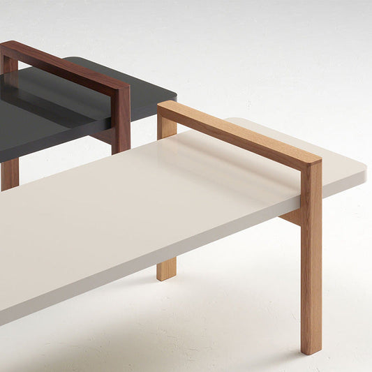 Mesa de cóctel de café contemporánea mesa de café de madera maciza