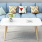 Modern 15.74" H Rectangle Coffee Table Wooden 4 Legs Cocktail Table
