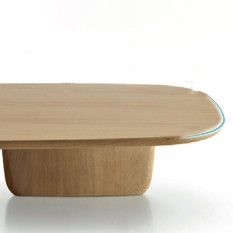 Mesa de centro de madera maciza Mesa de centro o auxiliar abstracta, rectangular