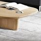Mesa de centro de madera maciza Mesa de centro o auxiliar abstracta, rectangular