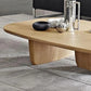 Mesa de centro de madera maciza Mesa de centro o auxiliar abstracta, rectangular