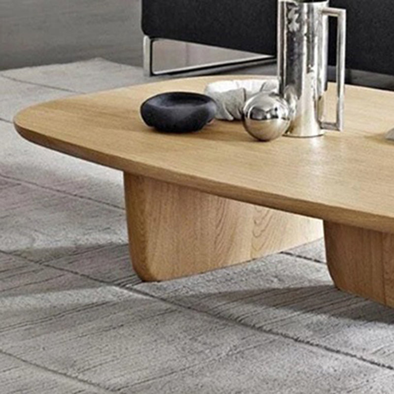 Mesa de centro de madera maciza Mesa de centro o auxiliar abstracta, rectangular
