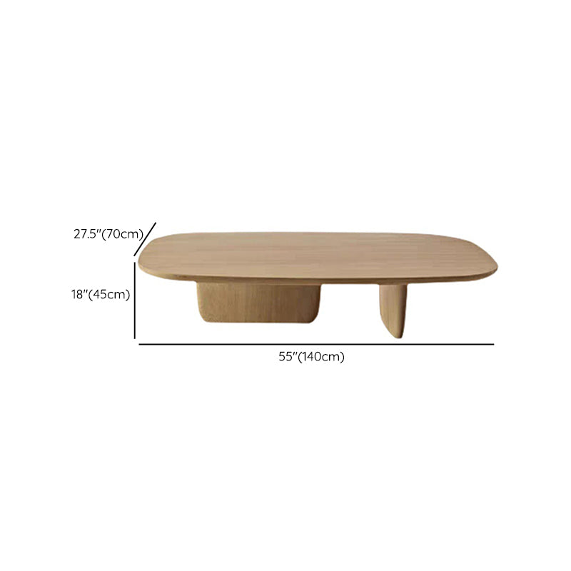 Mesa de centro de madera maciza Mesa de centro o auxiliar abstracta, rectangular