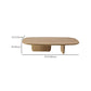 Mesa de centro de madera maciza Mesa de centro o auxiliar abstracta, rectangular